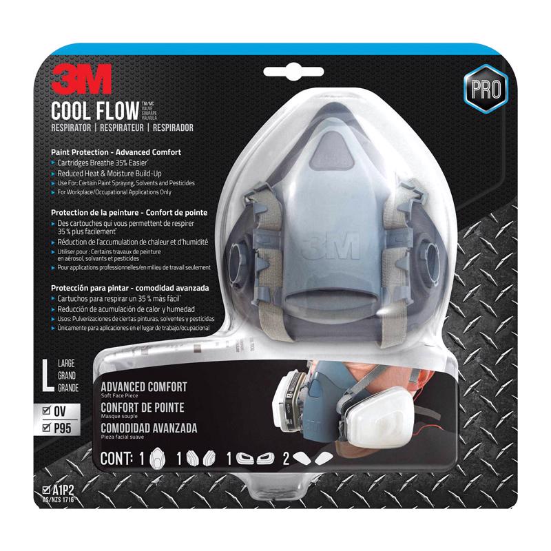 3M - 3M P95 Half Face Respirator Valved Blue L 1 pc