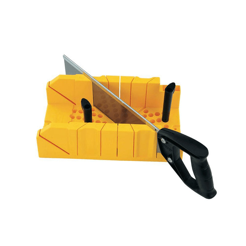 STANLEY - Stanley High Impact Polypropylene Clamping Miter Box with Saw 1 pc