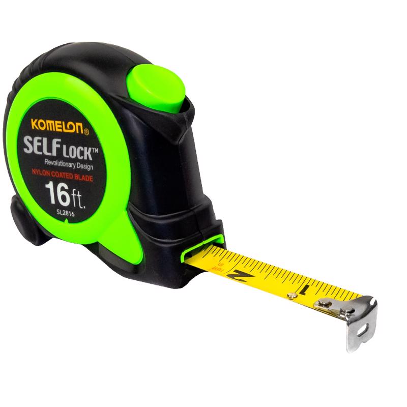 KOMELON - Komelon Self Lock 16 ft. L X 3/4 in. W Auto Lock Tape Measure 1 pk