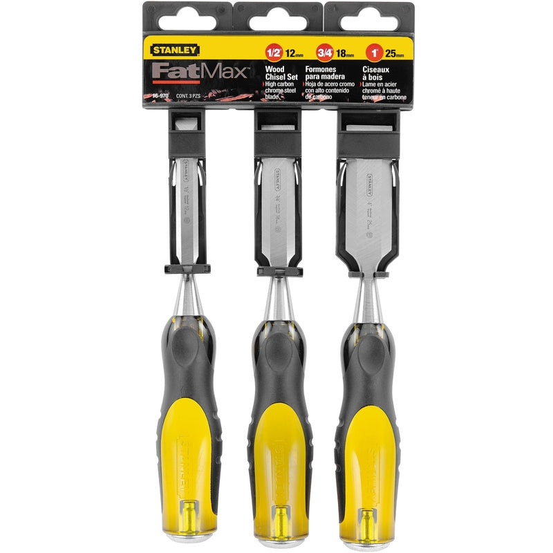 STANLEY - Stanley FatMax Thru-Tang Wood Chisel Set 3 pk