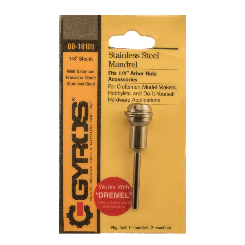 GYROS TOOLS - Gyros Tools 2 in. L Mandrel 1/4 in. Round 1 pc