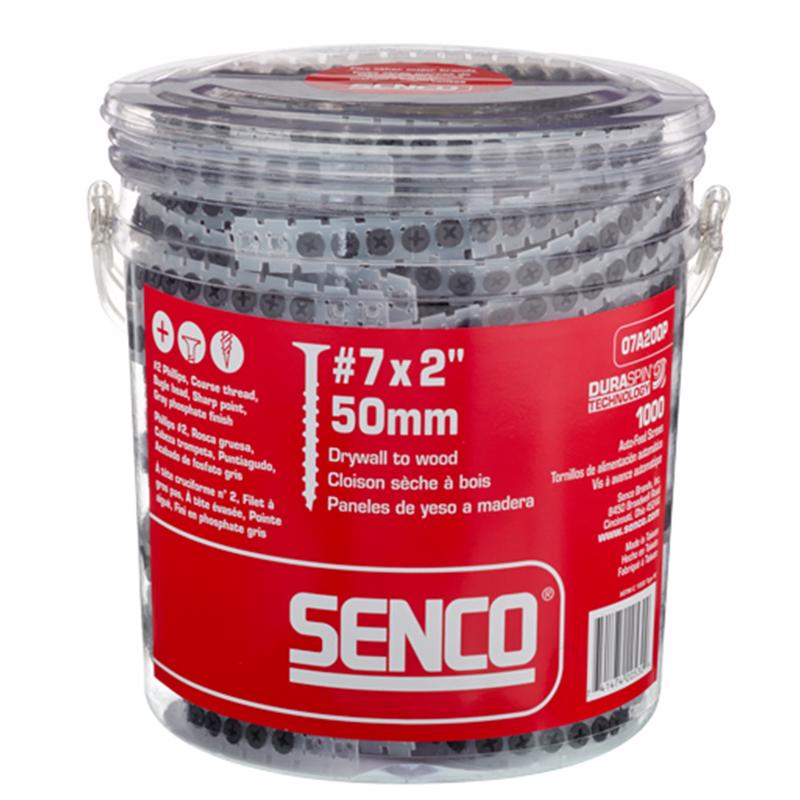 SENCO - Senco DuraSpin No. 7 Sizes X 2 in. L Phillips Collated Drywall Screws 1000 pk