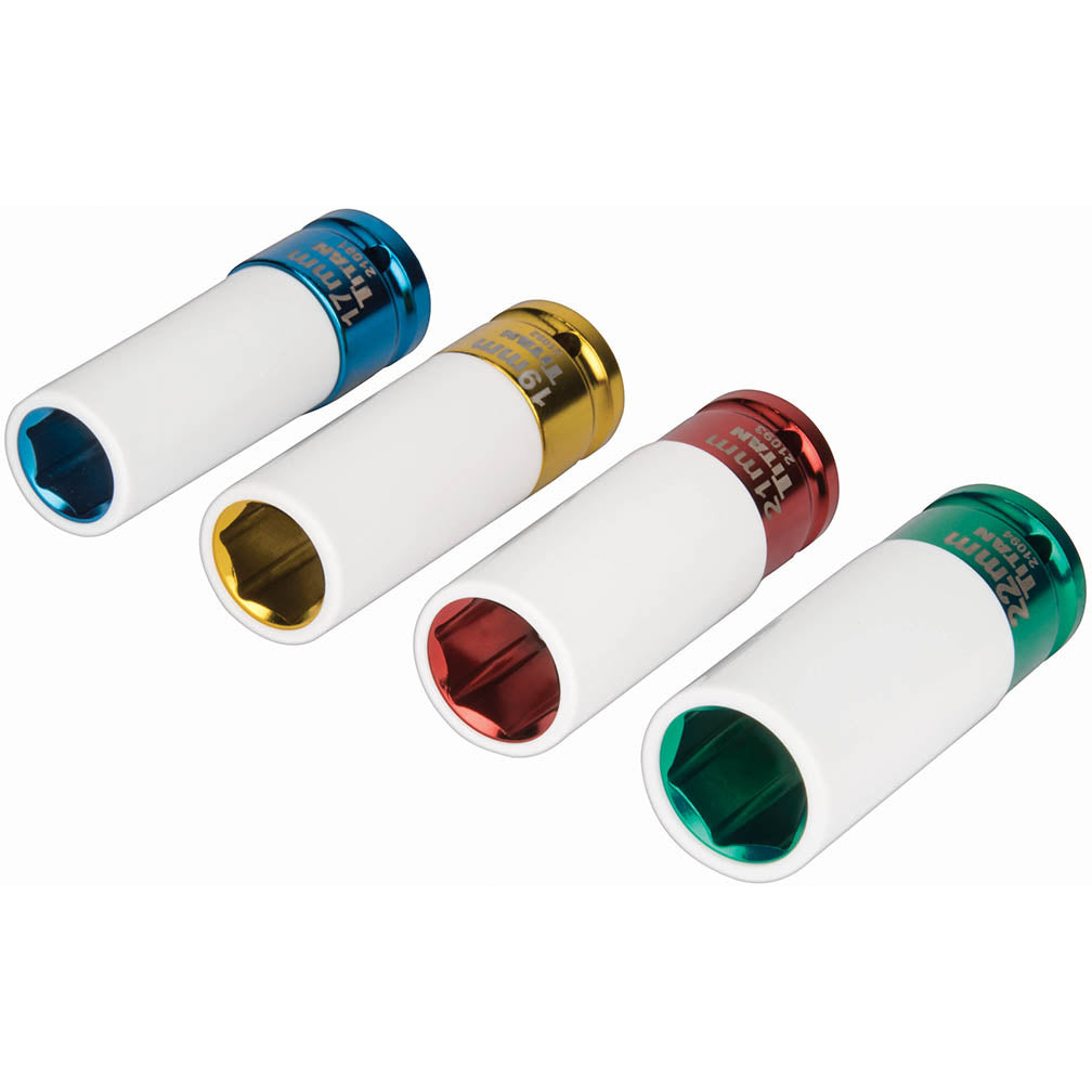 Titan Tool 4 pc 1/2 in Drive Non-Marring Lug Nut Socket