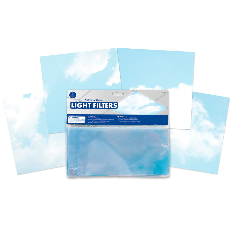 EDUCATIONAL INSIGHTS - Classroom Light Filters, 2' x 4', Clouds, Set of 4