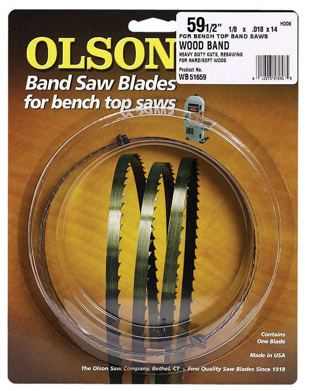 OLSON - Olson 59.5 in. L X 0.13 in. W Carbon Steel Band Saw Blade 14 TPI Hook teeth 1 pk