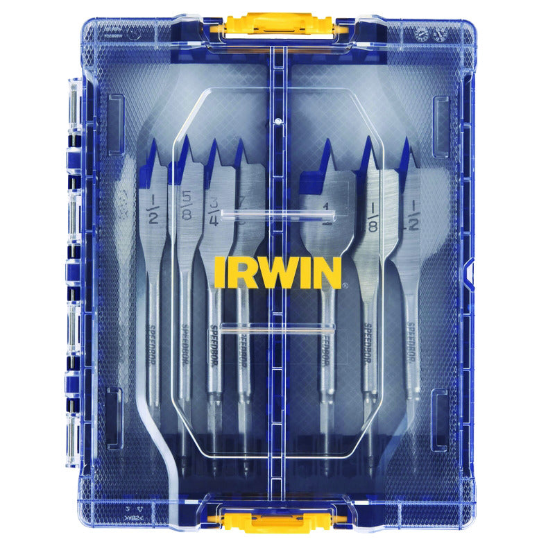 IRWIN - Irwin Speedbor Carbon Steel Spade Bit Set Quick-Change Hex Shank 8 pc