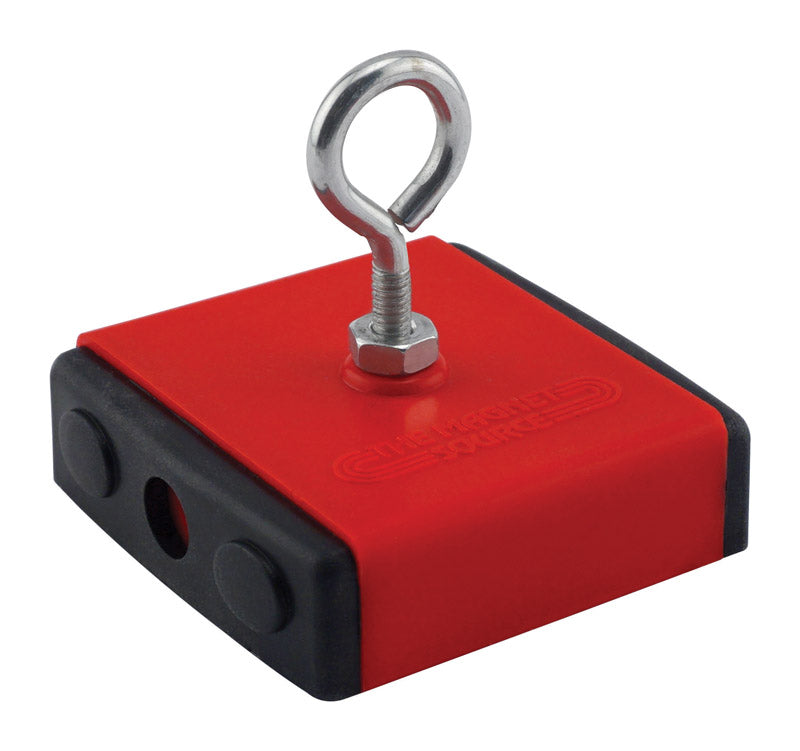 MAGNET SOURCE - Magnet Source 2.375 in. L X 2.375 in. W Red Retrieving Magnet 40 lb. pull 1 pc