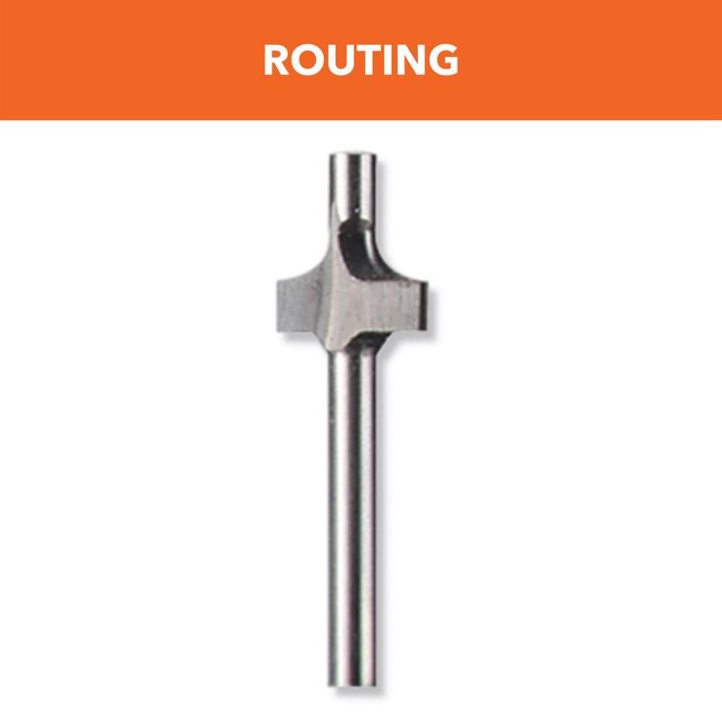 DREMEL - Dremel 1/8 in. D X 1/8 in. X 2-3/4 in. L High Speed Steel 2-Flute Corner Rounding Router Bit