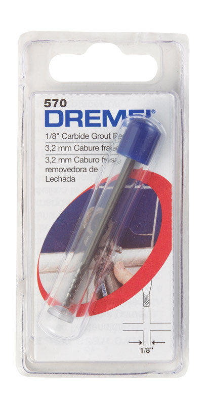 DREMEL - Dremel 1/8 in in. X 1-1/2 in. L Carbide Tipped Grout Removal Bit 1 pk