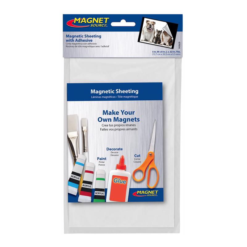 MAGNET SOURCE - Magnet Source 8 in. L X 5 in. W Black Sheet Magnetic Sheet 1 pc