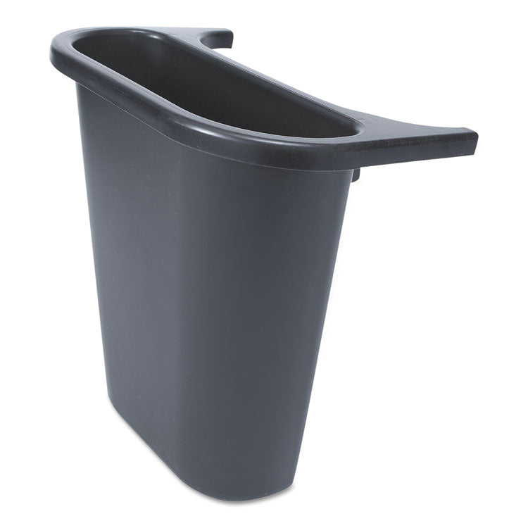 Rubbermaid Commercial - Saddle Basket Recycling Bin, Plastic, Black