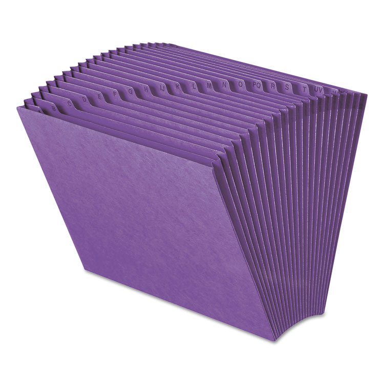 Smead - Heavy-Duty Indexed Expanding Open Top Color Files, 21 Sections, 1/21-Cut Tabs, Letter Size, Purple