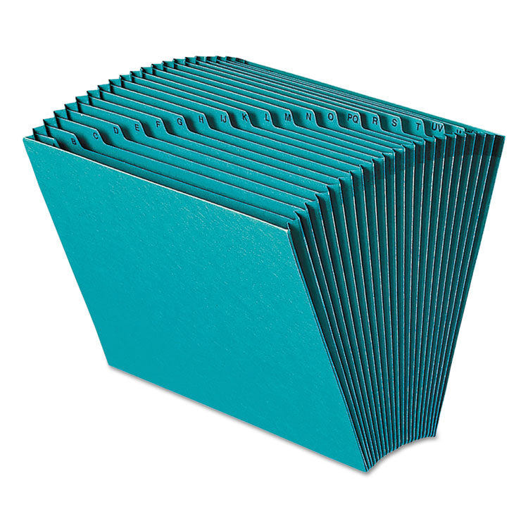 Smead - Heavy-Duty Indexed Expanding Open Top Color Files, 21 Sections, 1/21-Cut Tabs, Letter Size, Teal