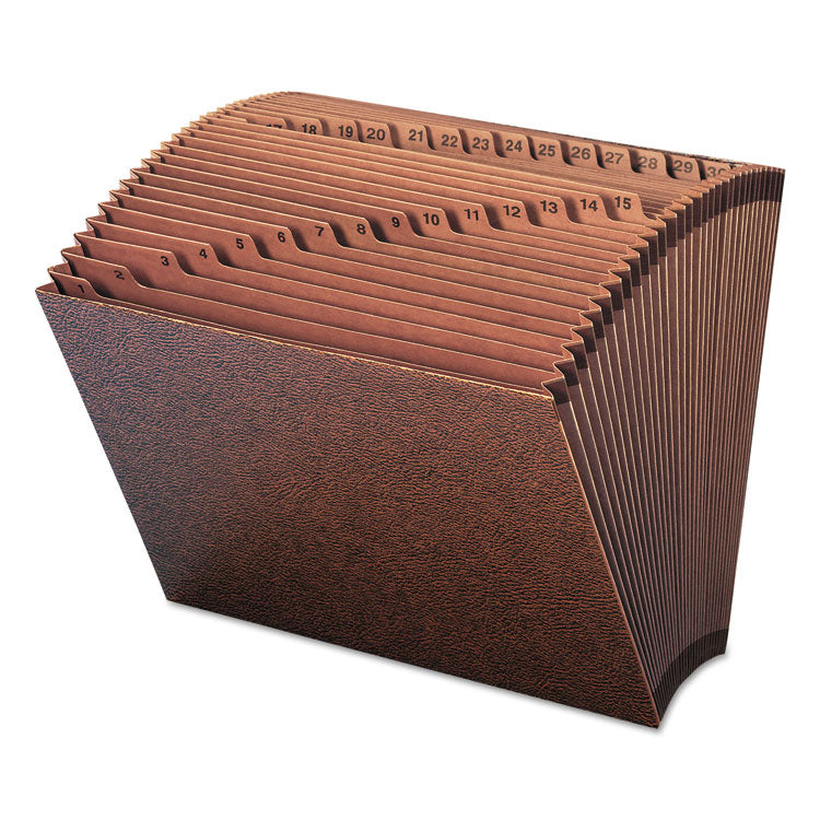 Smead - TUFF Expanding Open-Top Stadium File, 31 Sections, 1/31-Cut Tabs, Letter Size, Redrope