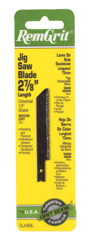 REMGRIT - RemGrit 2-7/8 in. Carbide Grit Universal Jig Saw Blade Assorted TPI 1 pk [E0406141]