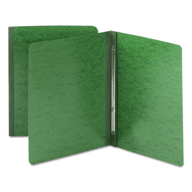 Smead - Prong Fastener Pressboard Report Cover, Two-Piece Prong Fastener, 3" Capacity, 8.5 x 11, Green/Green