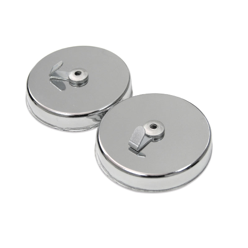 MAGNET SOURCE - Magnet Source 2-5/8 in. L X 2.63 in. W Silver Magnetic Hooks 35 lb. pull 2 pc