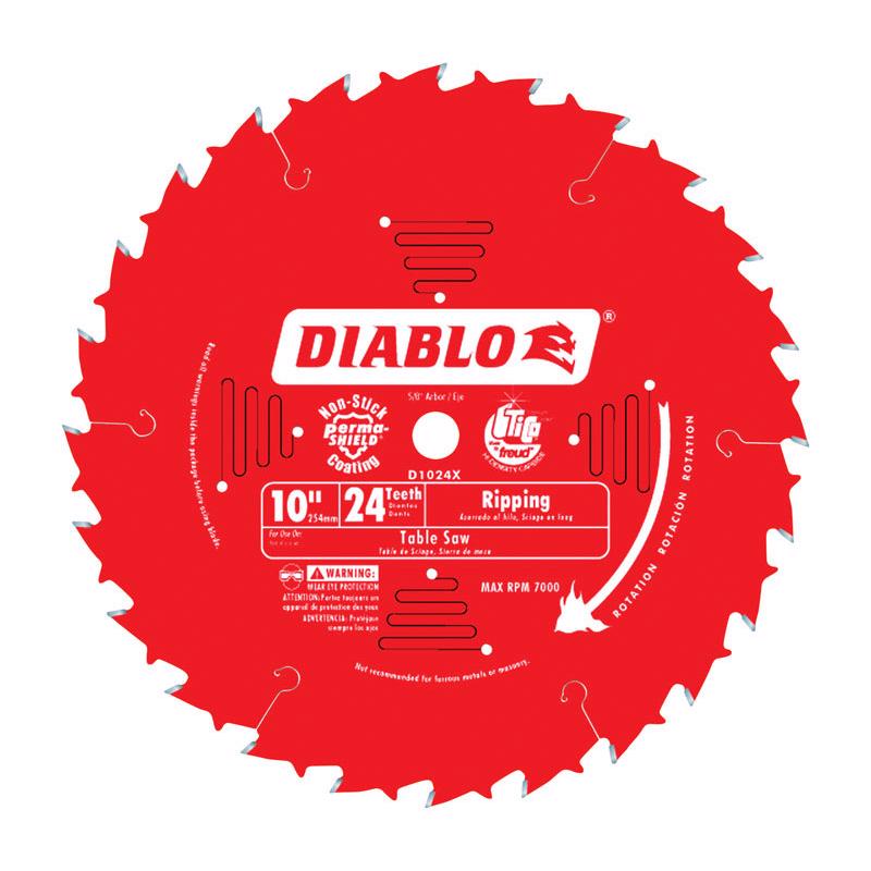 FREUD - Diablo 10 in. D X 5/8 in. TiCo Hi-Density Carbide Ripping Saw Blade 24 teeth 1 pk