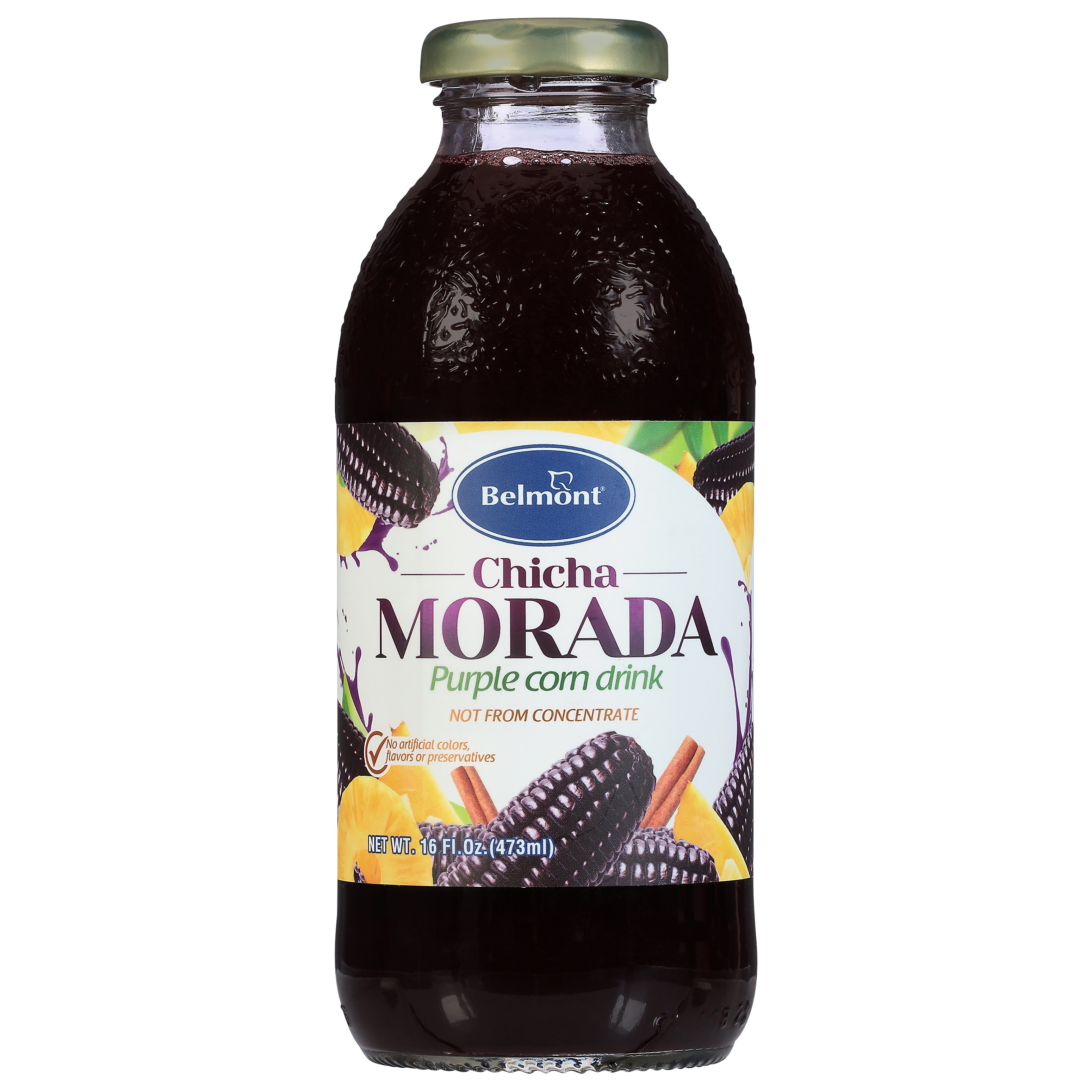 Belmont Chicha Morada Purple Corn Drink 16 fl oz - Case of 12