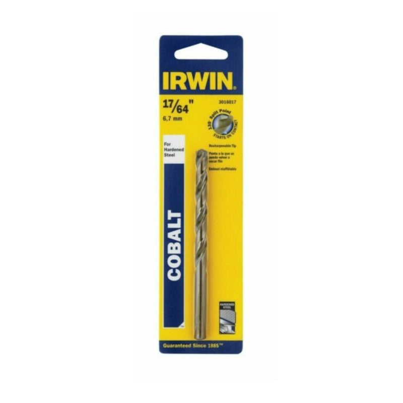 IRWIN - Irwin 17/64 in. X 4-1/8 in. L Cobalt Alloy Steel Drill Bit Straight Shank 1 pc