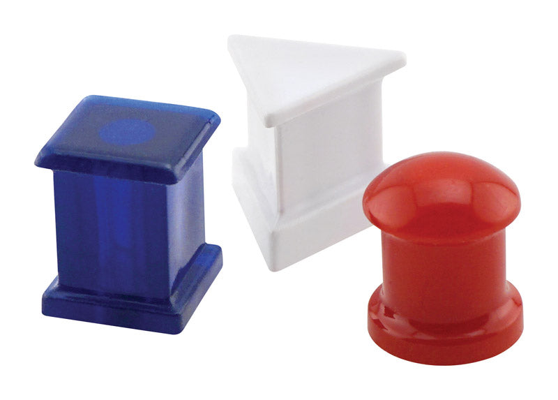 MAGNET SOURCE - Magnet Source .625 in. L X .5 in. W Assorted Magnetic Push Pins 6 pc