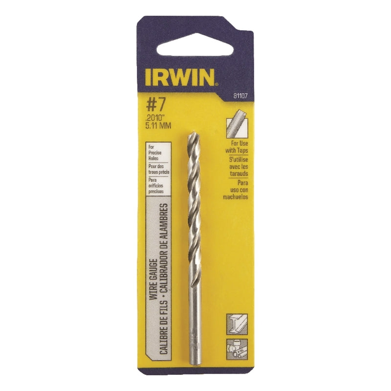 IRWIN - Irwin #7 X 3-5/8 in. L High Speed Steel Jobber Length Wire Gauge Bit Straight Shank 1 pk