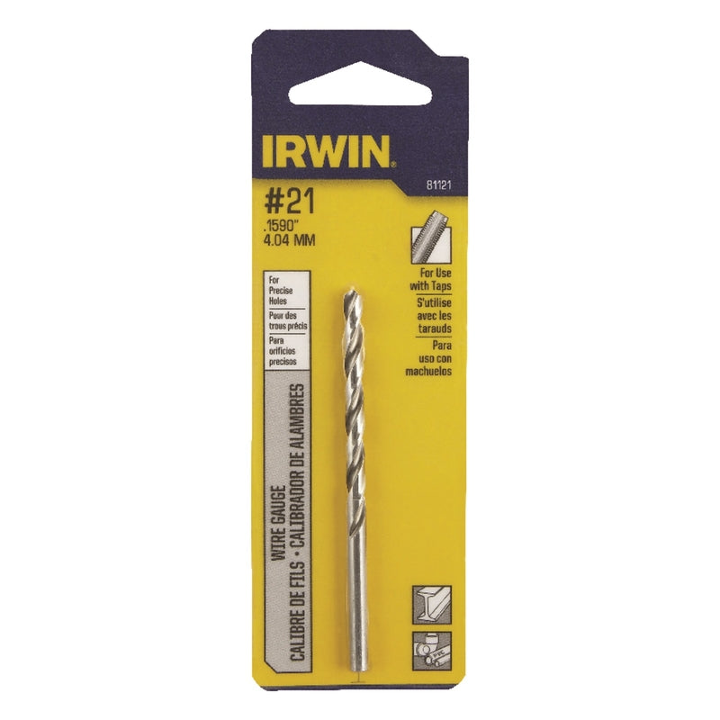 IRWIN - Irwin #21 X 3-1/4 in. L High Speed Steel Wire Gauge Bit Straight Shank 1 pc