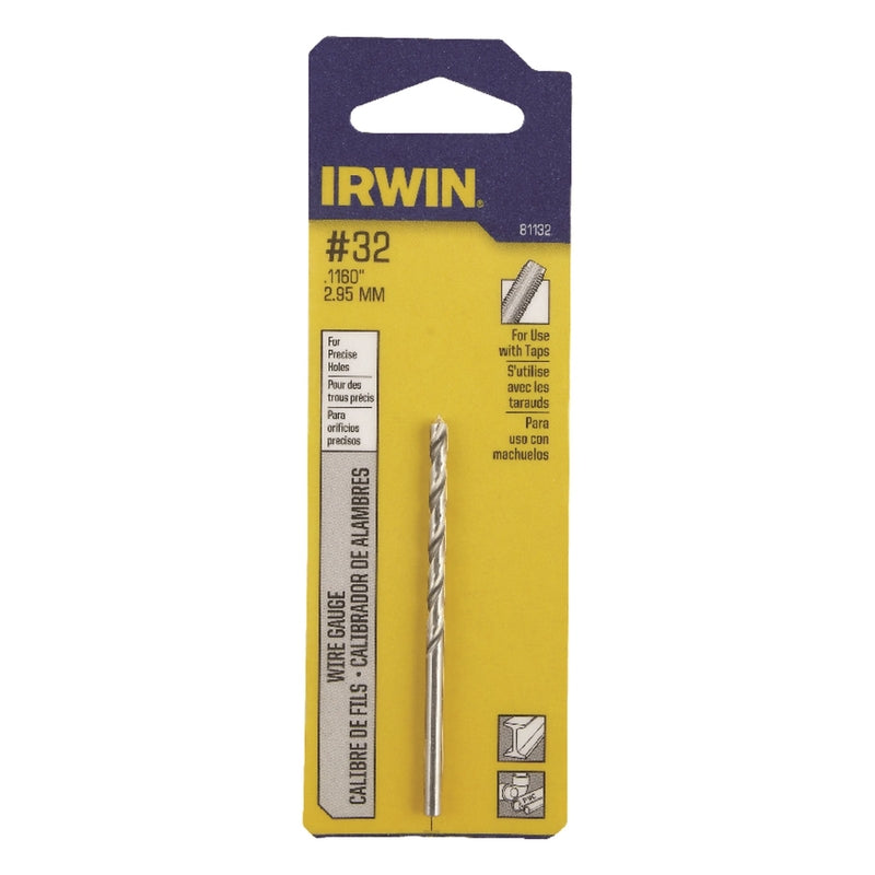 IRWIN - Irwin #32 X 2-3/4 in. L High Speed Steel Jobber Length Wire Gauge Bit Straight Shank 1 pk