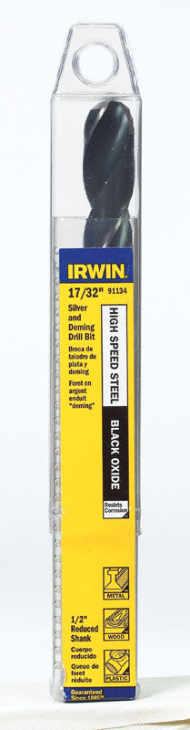 IRWIN - Irwin 17/32 in. X 6 in. L High Speed Steel Drill Bit Straight Shank 1 pc