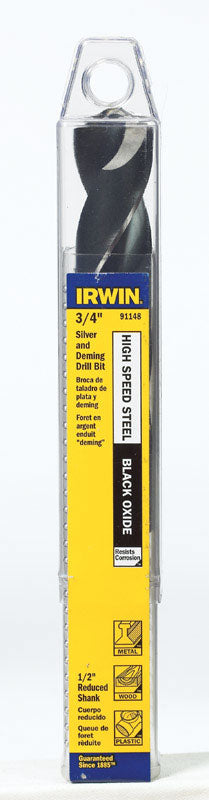 IRWIN - Irwin 3/4 in. X 6 in. L High Speed Steel Drill Bit Straight Shank 1 pc