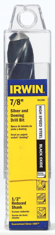 IRWIN - Irwin 7/8 in. X 6 in. L High Speed Steel Drill Bit Straight Shank 1 pc