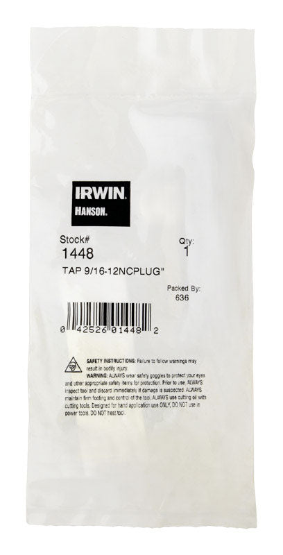 IRWIN - Irwin Hanson High Carbon Steel SAE Fraction Tap 9/16 in. 1 pc [1448]