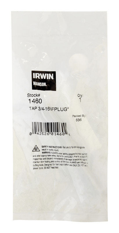 IRWIN - Irwin Hanson High Carbon Steel SAE Fraction Tap 3/4-16 in. 1 pc