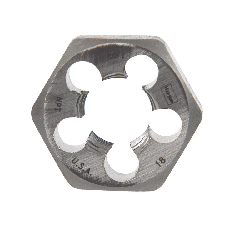 IRWIN - Irwin Hanson High Carbon Steel SAE Hexagon Die 1/4 in. 1 pc - Case of 5 [6703]