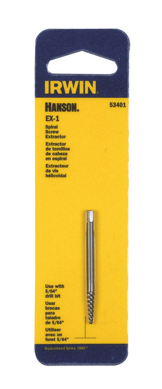 IRWIN - Irwin Hanson EX-1 Carbon Steel Spiral Screw Extractor 5.4 in. 1 pc - Case of 3