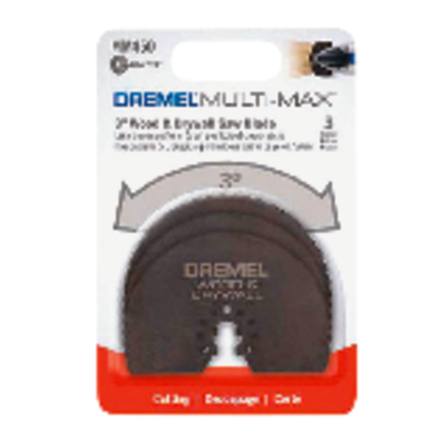 Dremel Multi-Max 3.5 in. X 3 in. L Steel Half-Moon Semi-Circle Oscillating Blade Set 3 pc