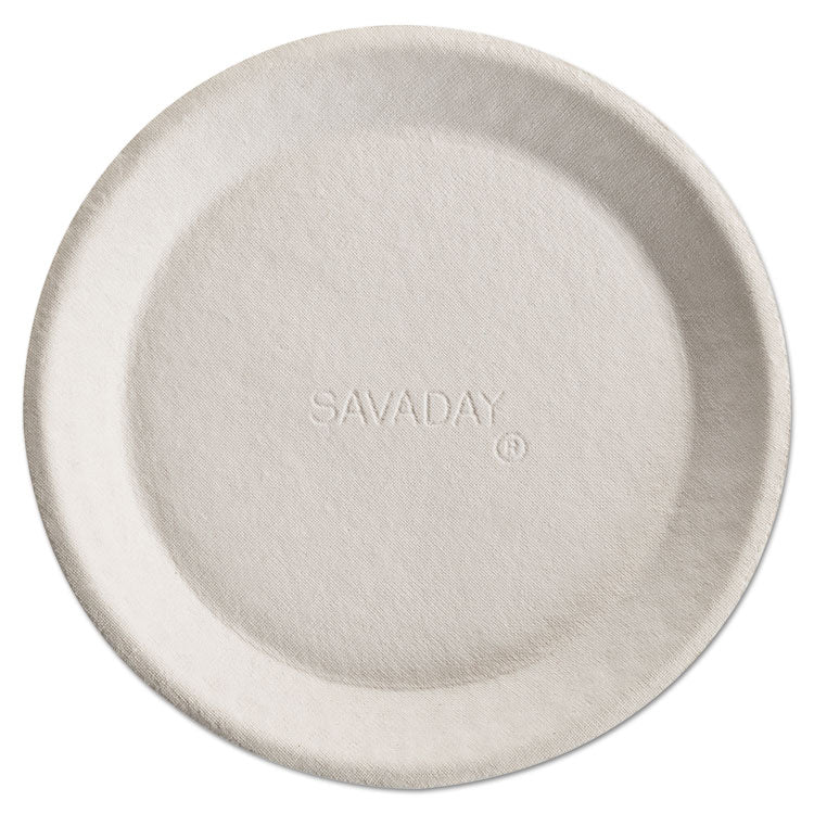 Chinet - Savaday Molded Fiber Plates, 10", Cream, 500/Carton