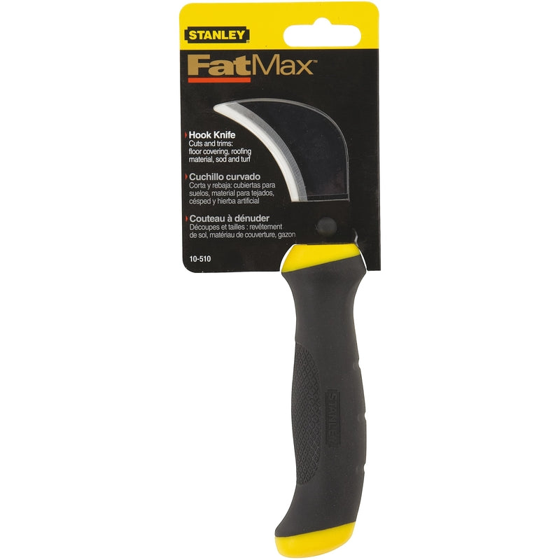 STANLEY - Stanley FatMax 8 in. Fixed Blade Hook Knife Black/Yellow 1 pk