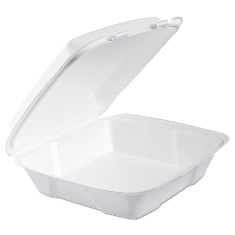 Dart - Foam Hinged Lid Containers, 9 x 9 x 3, White, 200/Carton