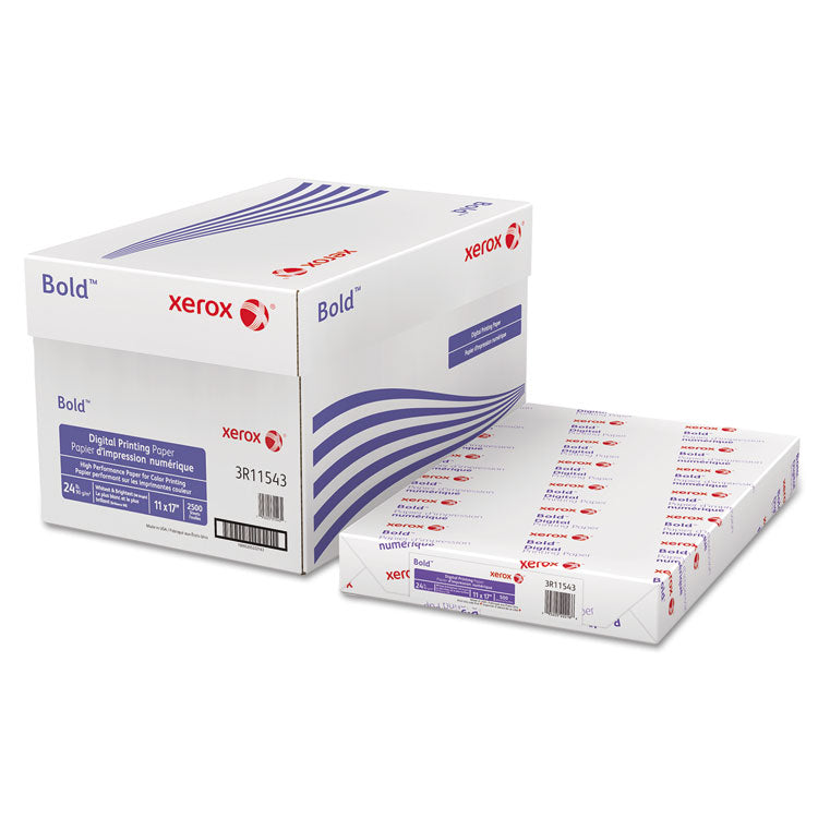 xerox - Bold Digital Printing Paper, 98 Bright, 24 lb Bond Weight, 11 x 17, White, 500/Ream