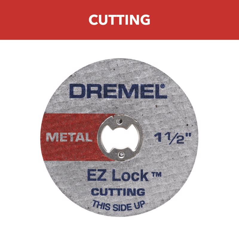 DREMEL - Dremel EZ Lock 1-1/2 in. D X 1/8 in. Fiberglass Metal Cut-Off Wheel 5 pk