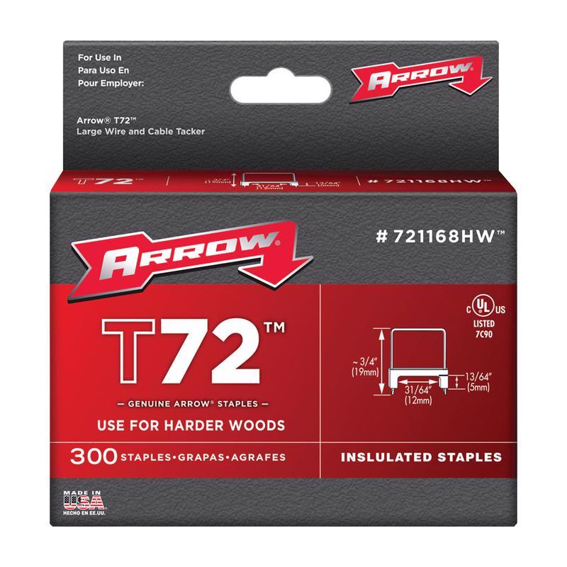 ARROW - Arrow T72 31/64 in. W X 3/4 in. L 15 Ga. Wide Crown Insulated Staples 300 pk