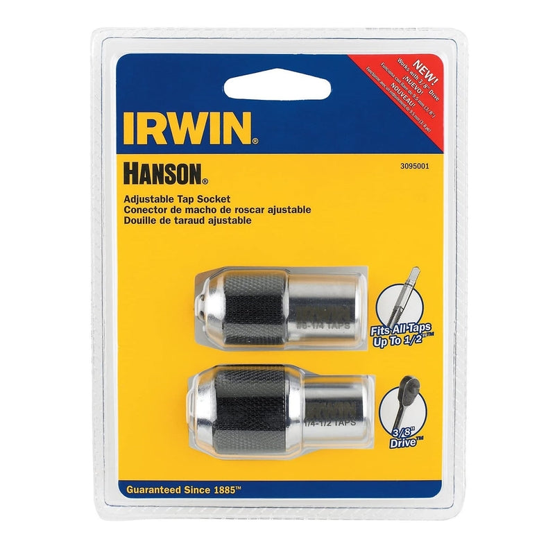 IRWIN - Irwin Hanson Steel #0 to 1/2 in. Adjustable Tap Socket Kit Upto 1/2 in. 2 pc