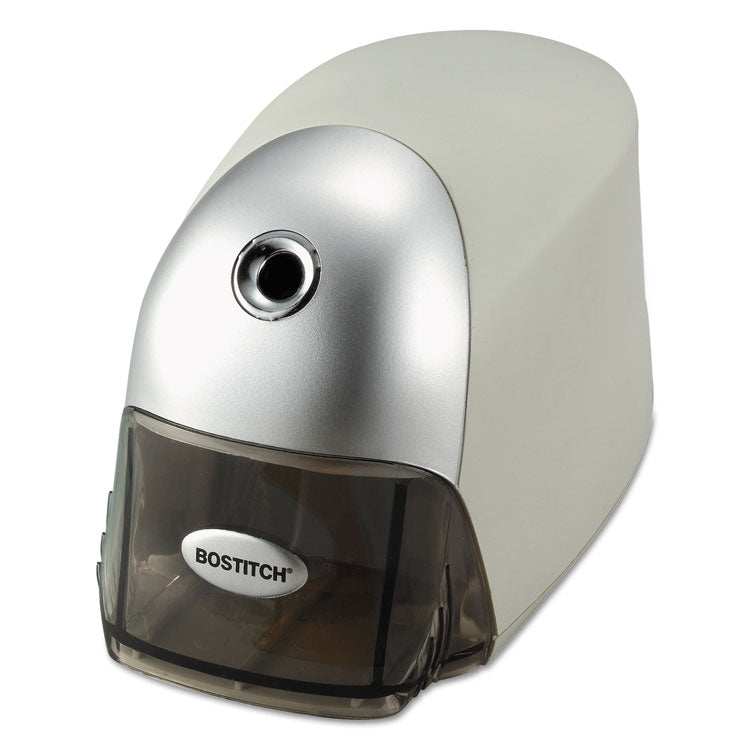 Bostitch - QuietSharp Executive Electric Pencil Sharpener, AC-Powered, 4 x 7.5 x 5, Gray