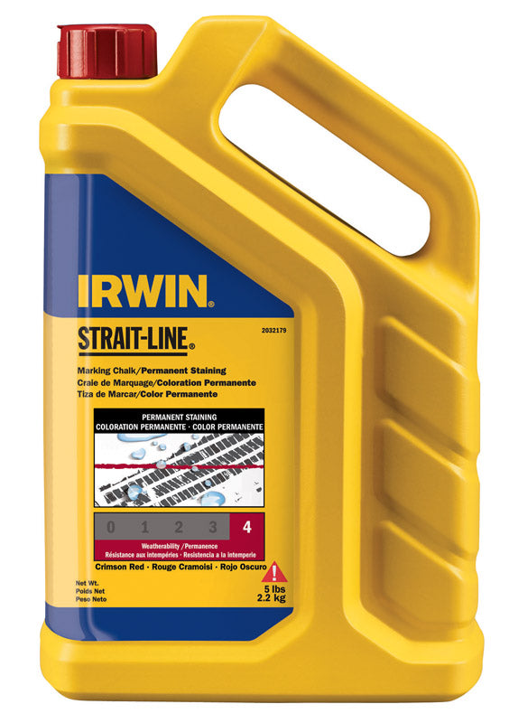 IRWIN - Irwin Strait-Line 4 lb Permanent Marking Chalk Crimson Red 1 pk