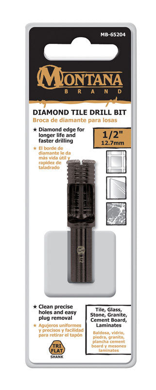 MONTANA BRAND - Montana Brand 1/2 in. Alloy Steel Drill Bit 3-Flat Shank 1 pc