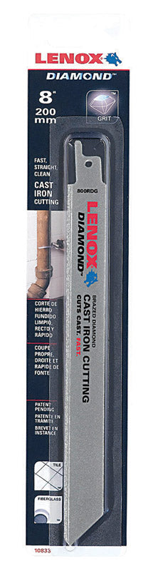 LENOX - Lenox 8 in. Diamond Grit Reciprocating Saw Blade 24 TPI 1 pk