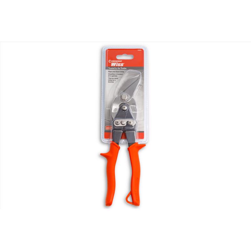 CRESCENT - Crescent Wiss 9-1/4 in. Stainless Steel Curved Or Straight Compound Action Pipe and Duct Snips 20 Ga