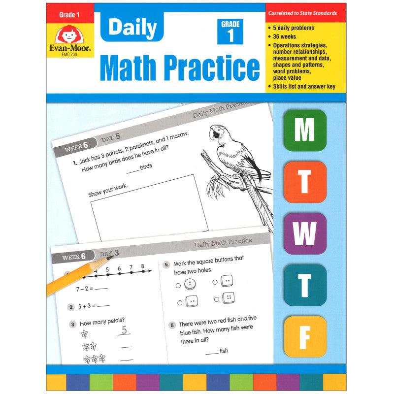 EVAN-MOOR - Daily Common Core Math Practice, Grade 1