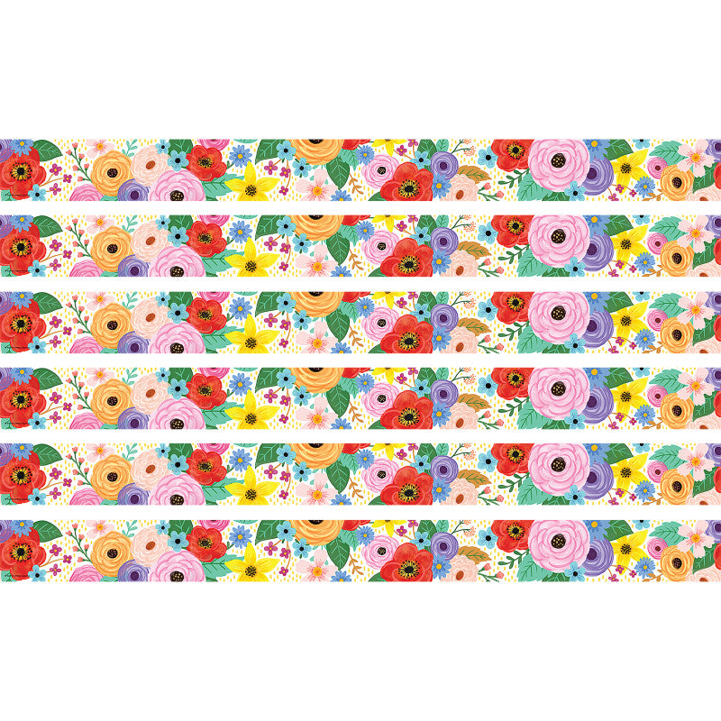 TEACHER CREATED RESOURCES - Wildflowers Straight Border Trim, 35 Feet Per Pack, 6 Packs